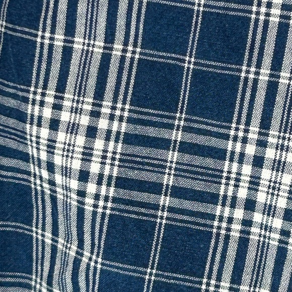 J. Crew NWT Navy Plaid Ruffle Blouse - Picture 7 of 8